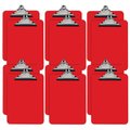 Better Office Products Plastic Clipboards, Durable, 12.5 x 9 Inch, Standard Metal Clip, Red, 12PK 45113